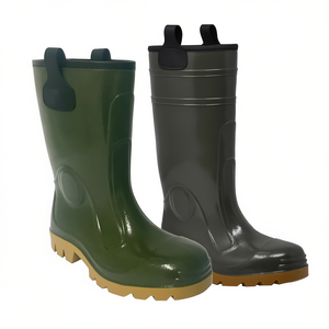 Botas de Seguridad TTAKE Verdes de PVC con Suela de Goma para Protección Laboral - Product Image 2