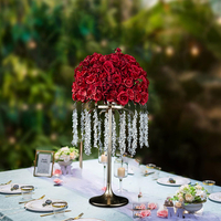 Zhuoyun Design Unique Télécommande Décoration De Mariage Acrylique Fer De Table Fleur Stand Vase