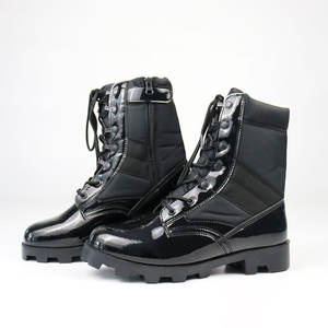 Stivali Tattici SONICE di Alta Qualità con Suola in Gomma Panama, Scarpe da Escursionismo in PU Lucido, Costruzione DMS, Traspiranti, Neri - Product Image 3