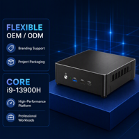Mini PC POS Compacto Intel Core I5 12450H 16GB 512GB SSD con Montaje VESA, 6 Puertos USB, Computadora de Escritorio para Negocios, Sistema de PC de Escritorio