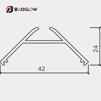 Offre Spéciale Personnalisé 45 ° Oblique Faisceau Degré Angle D'angle Led Profil En Aluminium Profil Mur Plafond Coin Led Bande Lumineuse V-type