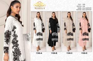 Costume pakistanais lourd en fausse georgette avec broderie Séquence Travail Dupatta pour femmes Vêtements réguliers d'Inde - Product Image 6