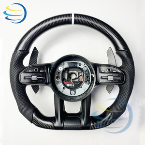 พวงมาลัยคาร์บอนไฟเบอร์คุณภาพระดับ OEM สำหรับ Mercedes-Benz รุ่น Heated Vibration <span class=keywords><strong>AMG</strong></span> C63 C43 G63 C300 CLS W218 W219 550 500 C257 - Product Image 4
