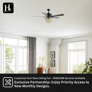 Nordic style <b>remote</b> <b>control</b> decoration home restaurant crystal <b>ceiling</b> <b>fan</b> <b>with</b> lamp - Product Image 5