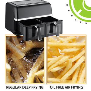 Новая двойная цифровая воздушная фритюрница с сенсорным экраном Цифровая глубокая умная воздушная фритюрница 9 л - Product Image 5