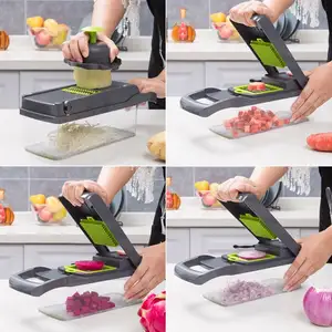Tritatutto a mano kitchen magic 100/ 250ml mini affettatrice automatica per verdure rapida tritatutto elettrico