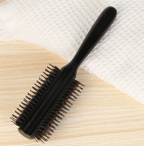 <span class=keywords><strong>Brosse</strong></span> à cheveux à séchage par soufflage en poils de sanglier naturel et de nylon <span class=keywords><strong>Brosse</strong></span> à cheveux ronde professionnelle semi-ronde en bois - Product Image 6