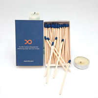 Boîte d'allumettes classique écologique en gros avec logo personnalisé, boîte d'allumettes en papier avec allumettes de sécurité en bois