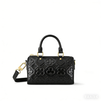 Nouveau sac à main de luxe pour femme, sac Boston de créateur avec motif trèfle en relief, sac à main en cuir PU avec poignée supérieure et bandoulière amovible