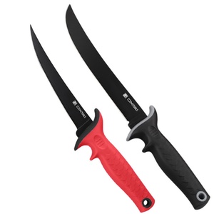 Cuchillo de Pesca Recto con Punta Caída, Cuchillo Bowie para Camping al Aire Libre, Acero Inoxidable, Mango de Goma, 3mm de Grosor, 20cm, Multiusos, OEM - Product Image 2