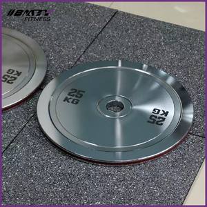 Ensemble de plaques pare-chocs en caoutchouc BM-Plaques de poids de 5kg à 25kg pour le fitness à domicile et le <span class=keywords><strong>Crossfit</strong></span> - Product Image 1