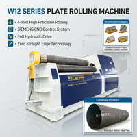 Machine à cintrer les tôles à quatre rouleaux W12CNC 25x2500, épaisseur 25 mm, 2500 mm, acier au carbone et inoxydable