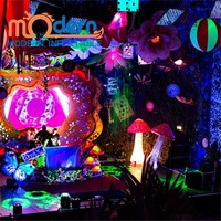 Champignon géant gonflable pour la publicité avec lumières LED RVB et tissu Oxford 210D pour les festivals de musique et les parcs de fleurs