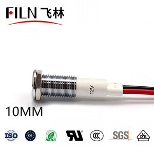 10 Mét Bảng Điều Khiển Chỉ Số Ánh Sáng Kim Loại Chống Thấm Nước IP27 Pilot <span class=keywords><strong>Lamp</strong></span> Singal Bulb <span class=keywords><strong>Led</strong></span> 12V Red Green Amber Xanh Trắng - Product Image 5