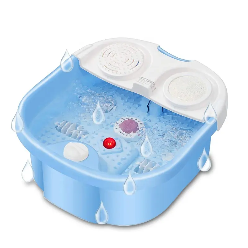 Nieuwste Bloedsomloop Verwarmde Massage Wassen Wastafel Voet Spa Elektrische Plastic Vibrerende Voetenbad Stimulator