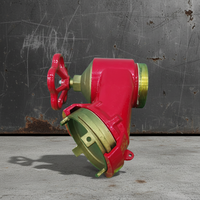 XingLong Hydrant d'incendie intérieur français de 2,5 pouces (65 mm) en laiton, finition rouge, personnalisable, capacité de charge 20 bars pour la lutte contre l'incendie