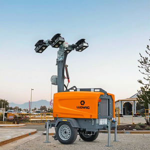 Ludwig 4*400W LED ánh sáng tháp Máy phát điện diesel Telescopic mast di động Trailer chiếu sáng tháp 7.5m với Kubota động cơ - Product Image 6
