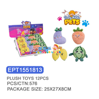 Jouets en plastique pour enfants EPT, animaux et fruits, animaux en peluche doux, ensemble pour les enfants de 2 à 4 ans et de 5 à 7 ans