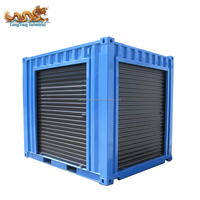 Conteneur d'expédition portable avec porte à enroulement de 10 pieds, couleurs et logo personnalisés, disponible à Tianjin, Qingdao, Shanghai