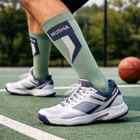 Chaussettes de marathon pour enfants, vente directe d'usine, haute élasticité, antidérapantes, en matière spandex, tricotées, mi-mollet, automne