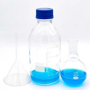 Tiandi phòng thí nghiệm 500ml thủy tinh borosilicate Ba cổ đáy phẳng Bình Đun sôi - Product Image 5