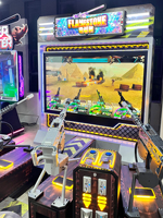 Machine de jeu d'arcade de tir Gatling Gun à monnayeur pour 4 joueurs, simulateur de jeu vidéo de tir en intérieur