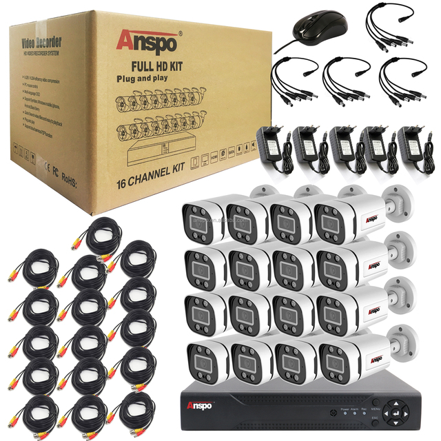 XVR 16CH Full HD KIT Camera with DVR Complete Set 2mp CCTV Security Camera System Night Vision