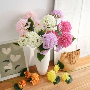 ช่อดอกไฮเดรนเยียประดิษฐ์ CallaFloral ทำจาก PVC ยางนิ่ม ตกแต่งภายในบ้าน งานแต่งงาน ตกแต่งบ้าน กิ่งเดี่ยว สีขาว ชมพู เหลือง - Product Image 1