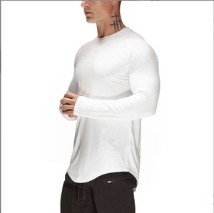 <span class=keywords><strong>2024</strong></span> hombres de manga larga de secado rápido deportes correr cuello redondo pulóver Color sólido transpirable protección UV <span class=keywords><strong>camiseta</strong></span> - Product Image 1