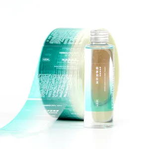 Benutzer definierte wasserdichte selbst klebende transparente Logo-Aufkleber Druck Design kosmetische transparente Etiketten aufkleber