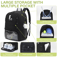 Sac de tennis et de pickleball avec compartiment à chaussures, poche isotherme, conception avec crochet pour clôture, sac à dos de sport pour tennis, pickleball, basketball
