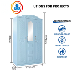 Armario Metálico Azul de Acero Grabado al por Mayor, Mueble de Dormitorio - Product Image 2
