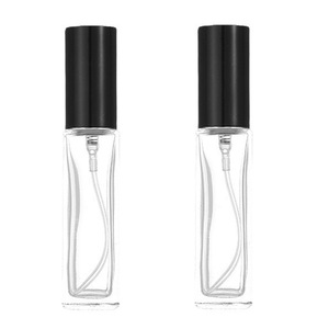 Luxury Fancy Glass <b>Perfume</b> <b>Bottles</b> Thick Bottom Square Clear <b>Refillable</b> 5ml to 30ml Sizes with Screen Printing Surface Handling - Product Image 6
