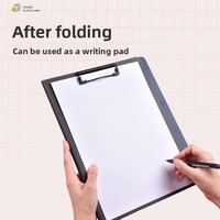 Porte-documents A3/A4 double clip en PP, planche d'écriture pour étudiant, support de rangement pour livres, bloc-notes en mousse, porte-documents de bureau professionnel