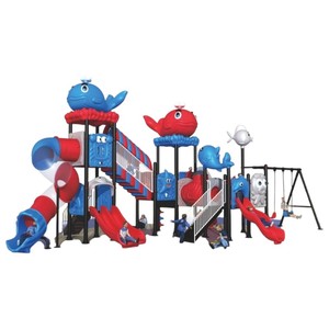 Tobogán de combinación de plástico para exteriores para niños de estilo marino para Parque de playa para diversión y aventura al aire libre - Product Image 2