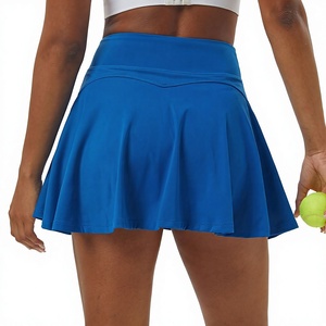 Jupe trapèze pour femme, effet push-up, anti-exposition, décontractée, sportive, avec poches, pour fitness et tennis, jupe-short - Product Image 1