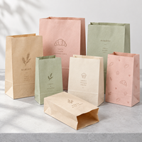 Sac en papier kraft de qualité supérieure, résistant à l'humidité, pour l'emballage de biscuits et de bonbons, impression de logo personnalisée