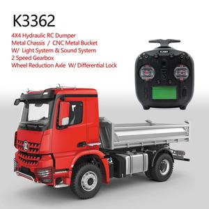 Newest Huina 1/14 K3362 Assembled <b>Remote</b> <b>Control</b> Car Kabolite 4X4 RC Hydraulic Dumper <b>Truck</b> Lock Axles Light Sound Gearbox Car - Product Image 2