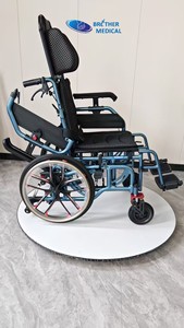 Brother Medical Silla de ruedas eléctrica con freno electromagnético de respaldo alto, cómoda y portátil, para ancianos discapacitados - Product Image 6