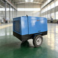 Compresseur d'air à vis diesel portable Cummins haute pression de qualité supérieure, lubrifié, avec moteur pour travaux d'excavation et d'exploitation minière