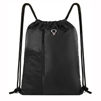 RPET – sac à dos personnalisé en Polyester avec cordon de serrage, sac de sport pour femmes et hommes, grande taille avec fermeture éclair et poches en filet pour bouteille d'eau