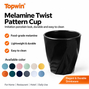 Gobelet réutilisable en plastique empilable, design torsadé, en PP épaissi, pour la maison, les restaurants, les hôtels, la salle de bain, les jus et les fêtes - Product Image 1