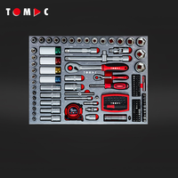 TOMAC Jeu d'Outils Universel Multifonctionnel de Douilles 283 Pièces, Ensemble de Clés à Douilles avec Boîte en Aluminium Personnalisée, Livraison UE
