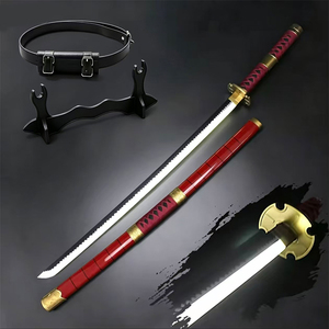 Espada Luminosa de Anime Zoro, Wado Ichimonji, <span class=keywords><strong>Kitetsu</strong></span>, <span class=keywords><strong>3</strong></span> Espadas Luminosas Recargables, Accesorio para Cosplay, Cinturón y Portacuchillos Gratis - Product Image 4