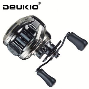 Moulinet de pêche baitcasting haute qualité DC2000 7.0:1 en fibre de carbone et nylon pour eau salée, main gauche, pour rivière, lac et ruisseau, 3+1 roulements - Product Image 4