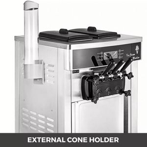 Vevor the New Listing 110V/220V Máquina de helados caseros de 3 sabores Máquina de helados pequeña - Product Image 2