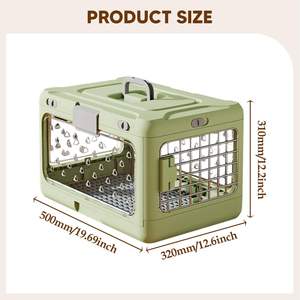 Prix d'usine, <span class=keywords><strong>cage</strong></span> de transport pliable pour animaux de compagnie approuvée par les compagnies aériennes, en PP et en maille, pour chats et petits chiens, utilisation en extérieur et en vol - Product Image 3