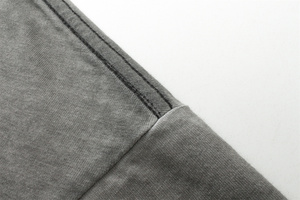 2025 Nouveau produit: 275 grammes de <span class=keywords><strong>couleur</strong></span> inversée, vieilli, bords brossés, T-shirt pour homme lavé, T-shirt rétro tendance - Product Image 4