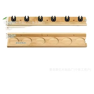 Custom Wooden Fishing <b>Rod</b> <b>Holder</b> Wall Mounted Solid Wood Storage Rack For Garage Display - Product Image 4