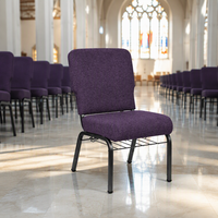 Chaises d'église modernes empilables en tissu gris rembourré pour événements, fêtes et cérémonies, vente en gros pour auditoriums